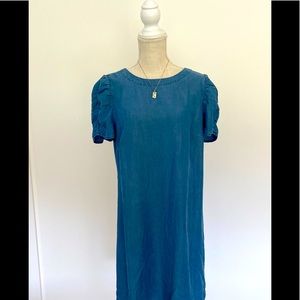 NWT! Soft, chambray dress, Size 12 Petite by LOFT